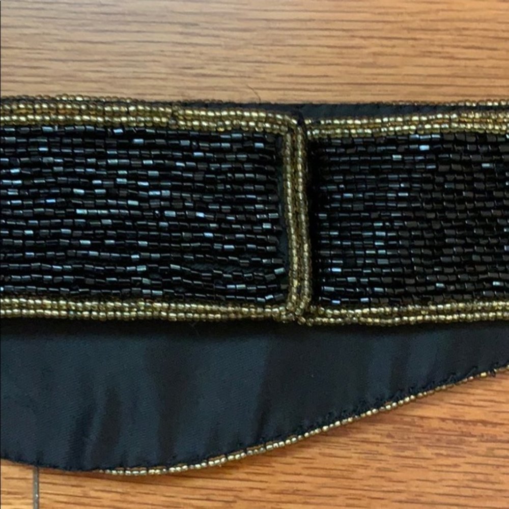 Vintage 80'S RETRO ADJUSTABLE BEADED EVENING BELT - Picture 6 of 6